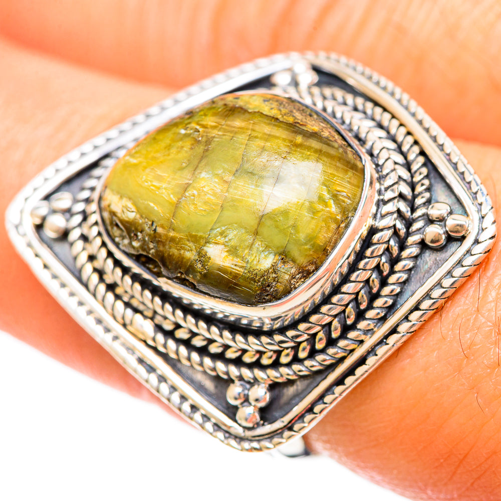 Rainforest Jasper Rings handcrafted by Anasilvercos - RING108596