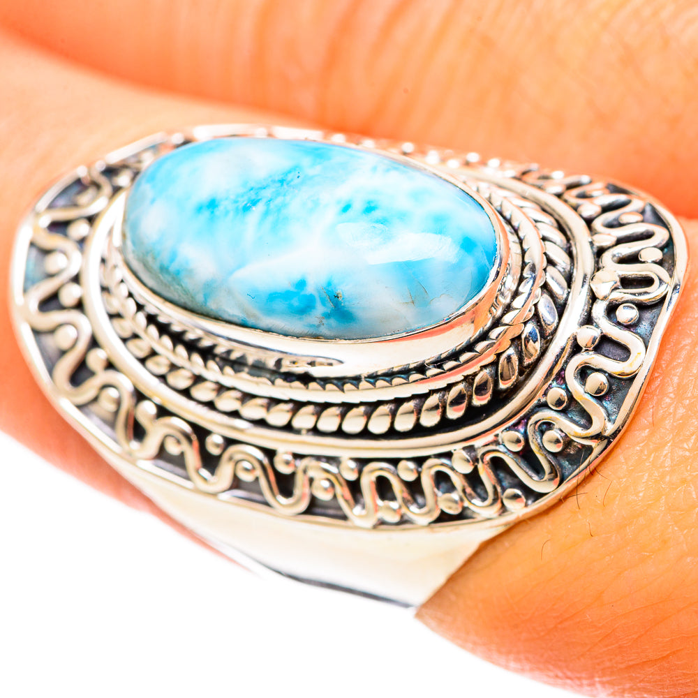 Larimar Rings handcrafted by Anasilvercos - RING108617
