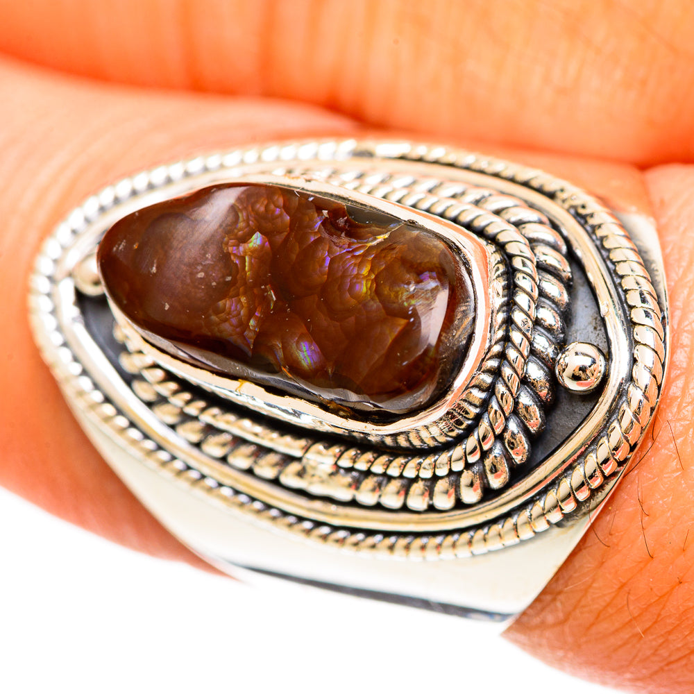 Mexican Fire Agate Rings handcrafted by Anasilvercos - RING108622