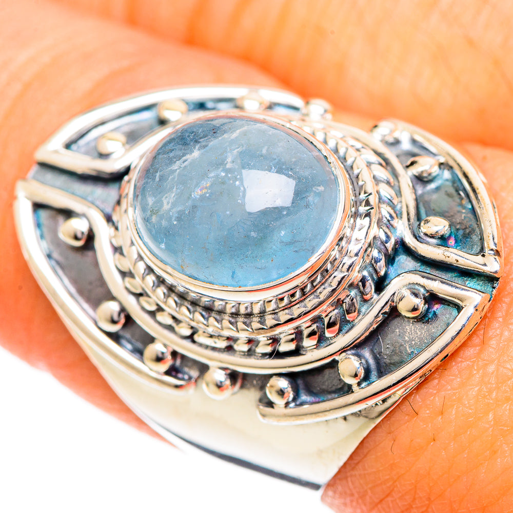 Aquamarine Rings handcrafted by Anasilvercos - RING108627