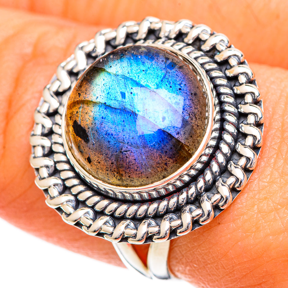 Labradorite Rings handcrafted by Anasilvercos - RING108632