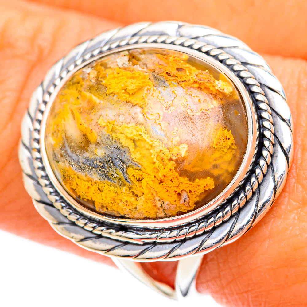 Plume Agate Rings handcrafted by Anasilvercos - RING108642