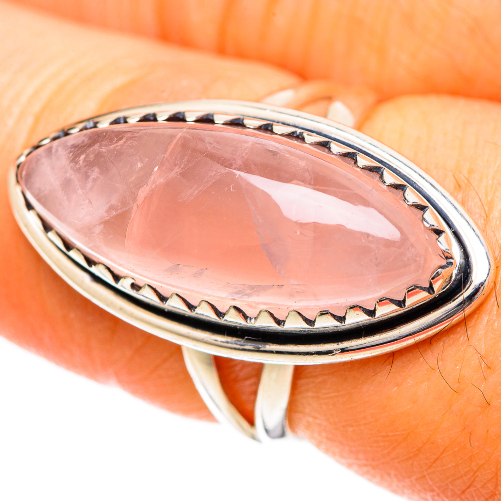 Rose Quartz Rings handcrafted by Anasilvercos - RING108644