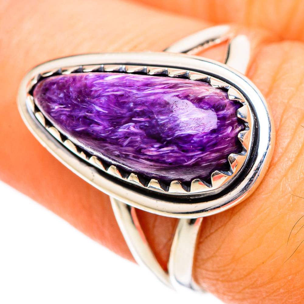 Charoite Rings handcrafted by Anasilvercos - RING108648