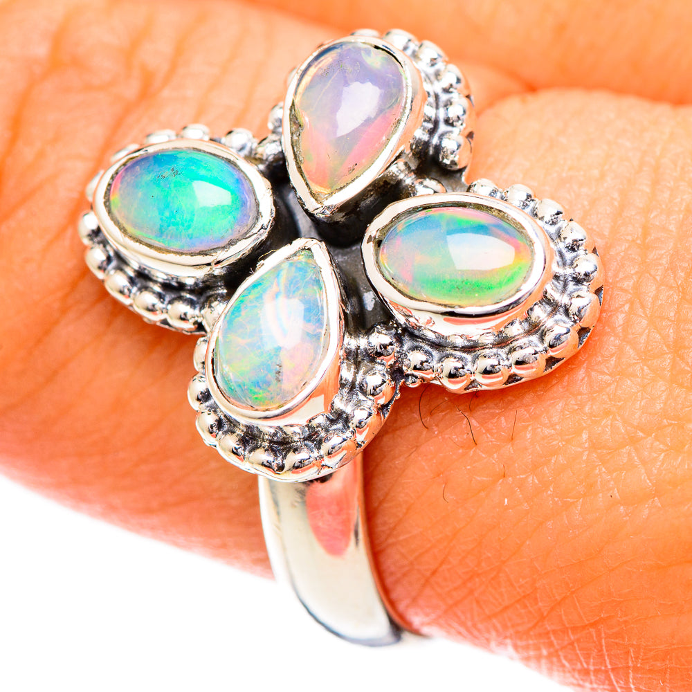 Ethiopian Opal Rings handcrafted by Anasilvercos - RING108660