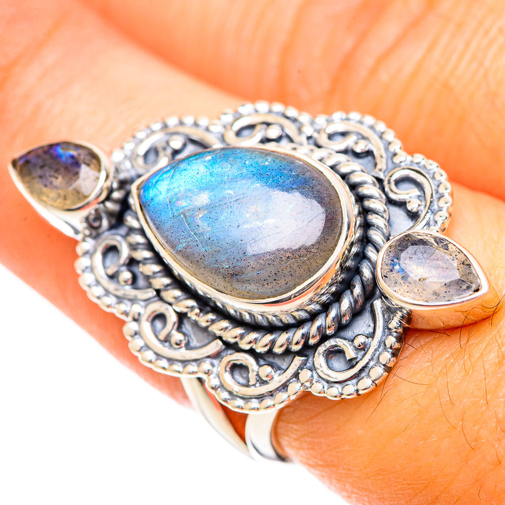 Labradorite Rings handcrafted by Anasilvercos - RING108663