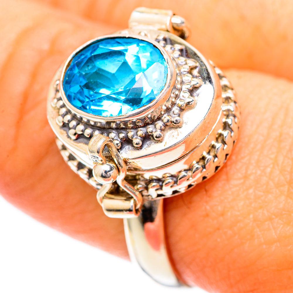 Blue Topaz Rings handcrafted by Anasilvercos - RING108668