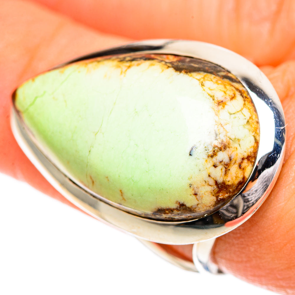 Lemon Chrysoprase Rings handcrafted by Anasilvercos - RING108672