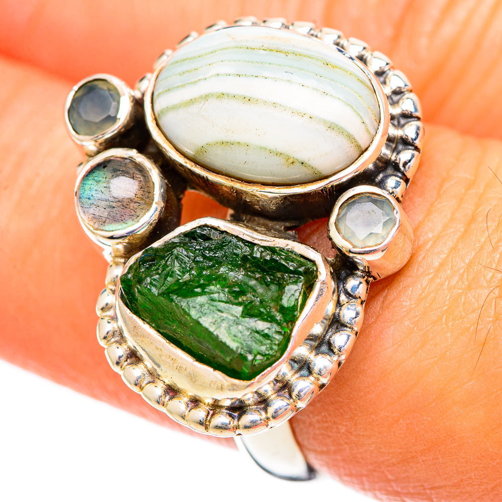 Ocean Jasper Rings handcrafted by Anasilvercos - RING108673