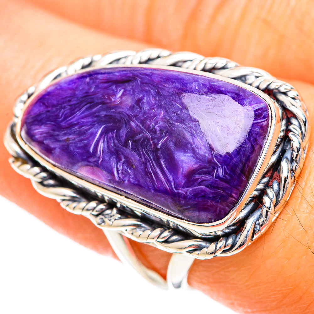 Charoite Rings handcrafted by Anasilvercos - RING108685