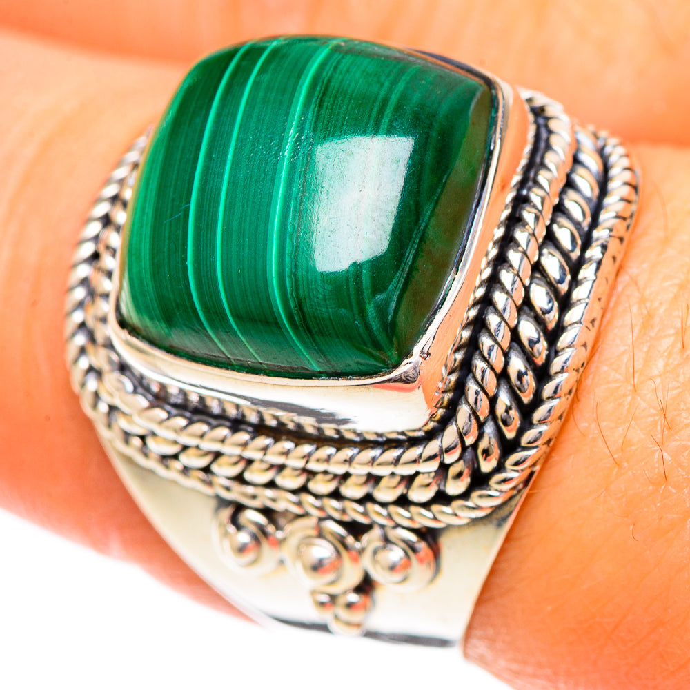 Malachite Rings handcrafted by Anasilvercos - RING108710