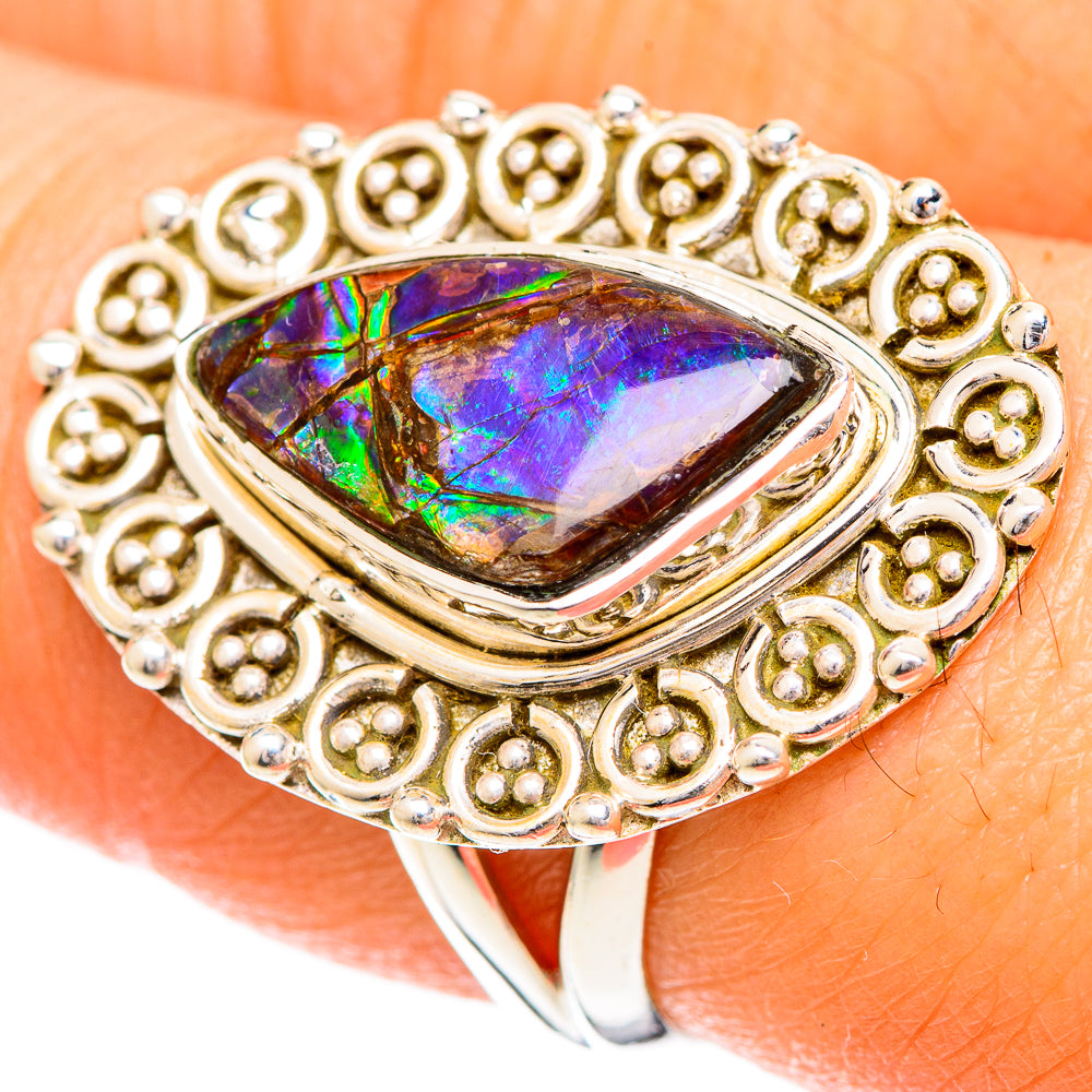 Ammolite Rings handcrafted by Anasilvercos - RING108727