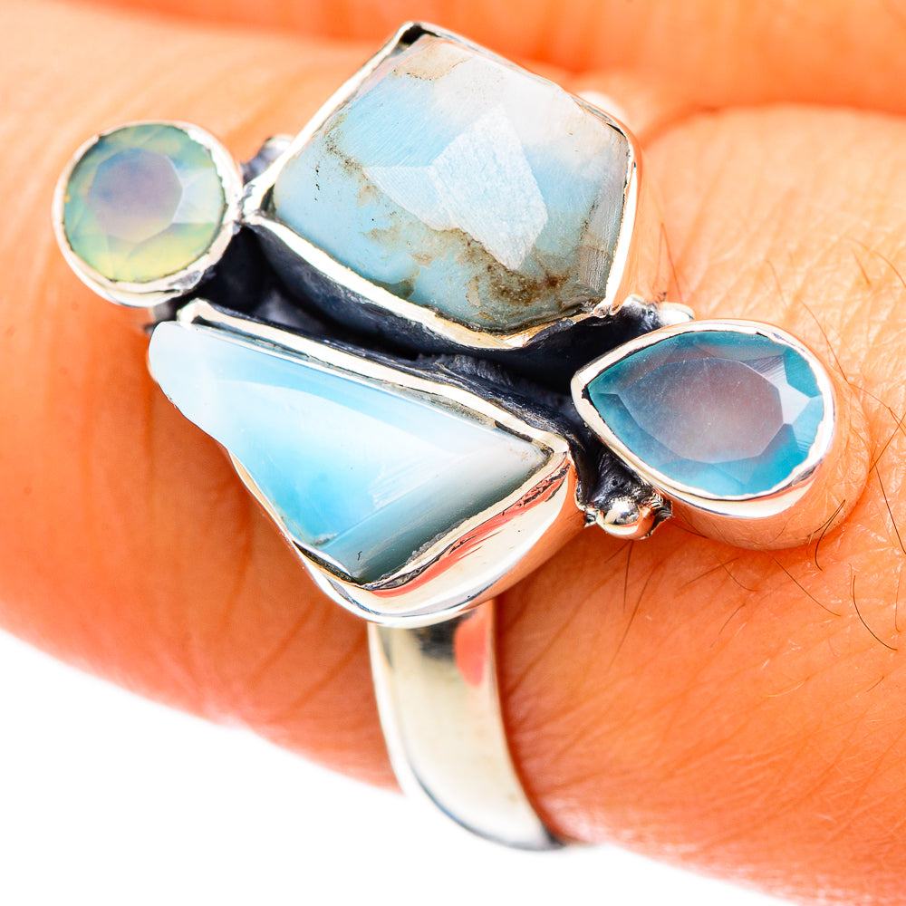 Larimar Rings handcrafted by Anasilvercos - RING108766