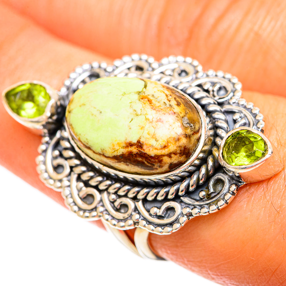 Lemon Chrysoprase Rings handcrafted by Anasilvercos - RING108768