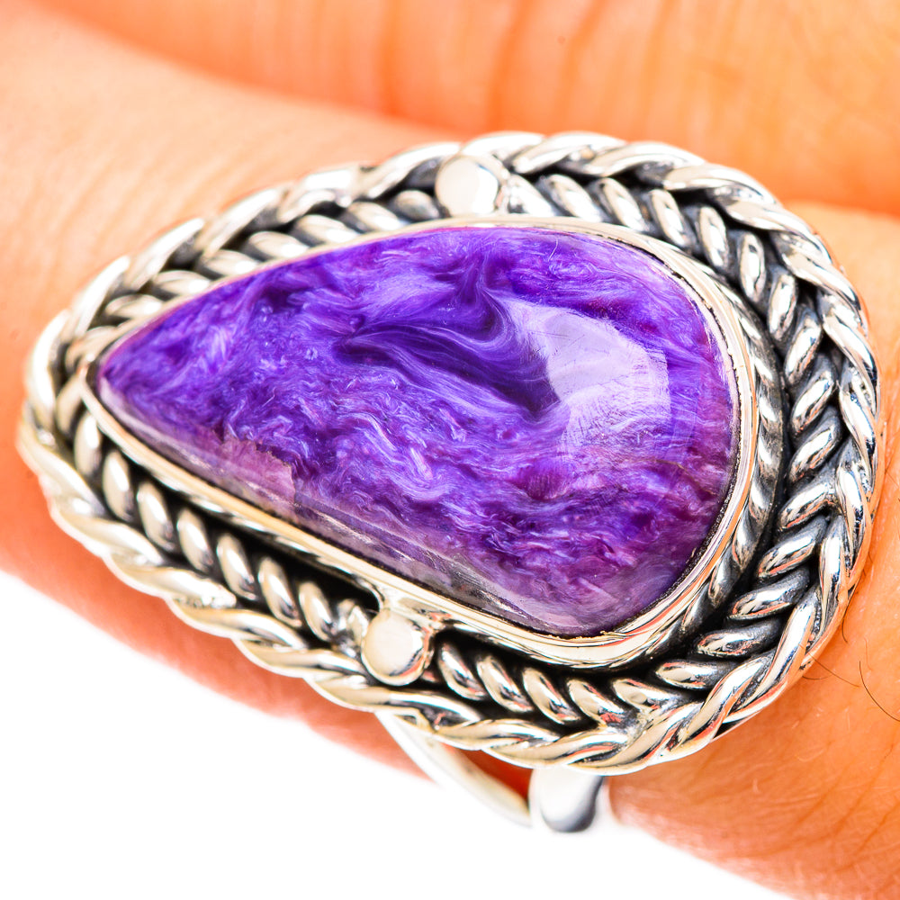 Charoite Rings handcrafted by Anasilvercos - RING108806