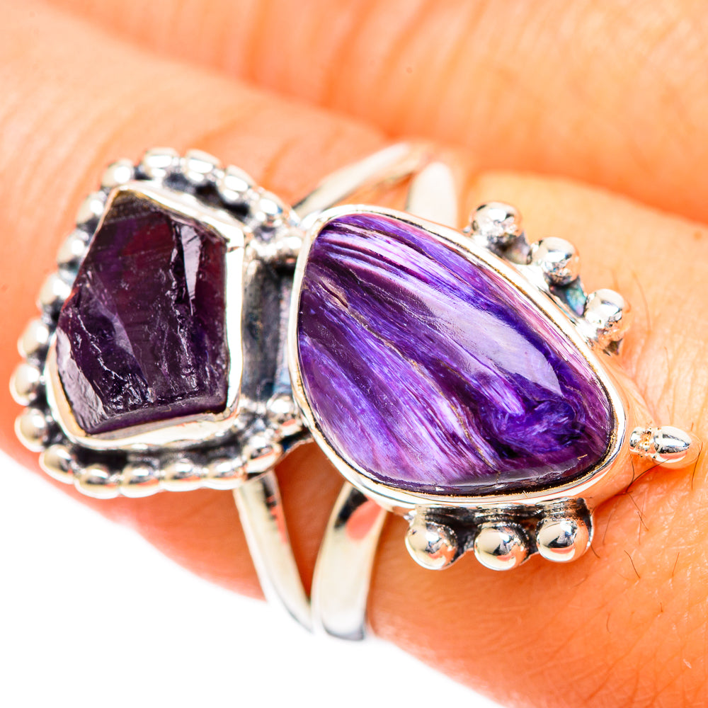Charoite Rings handcrafted by Anasilvercos - RING108808