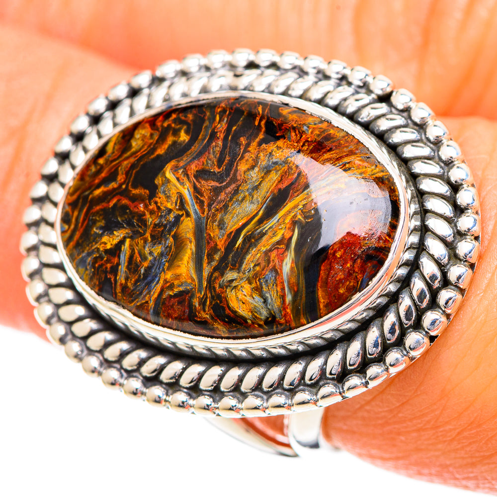 Golden Pietersite Rings handcrafted by Anasilvercos - RING108813