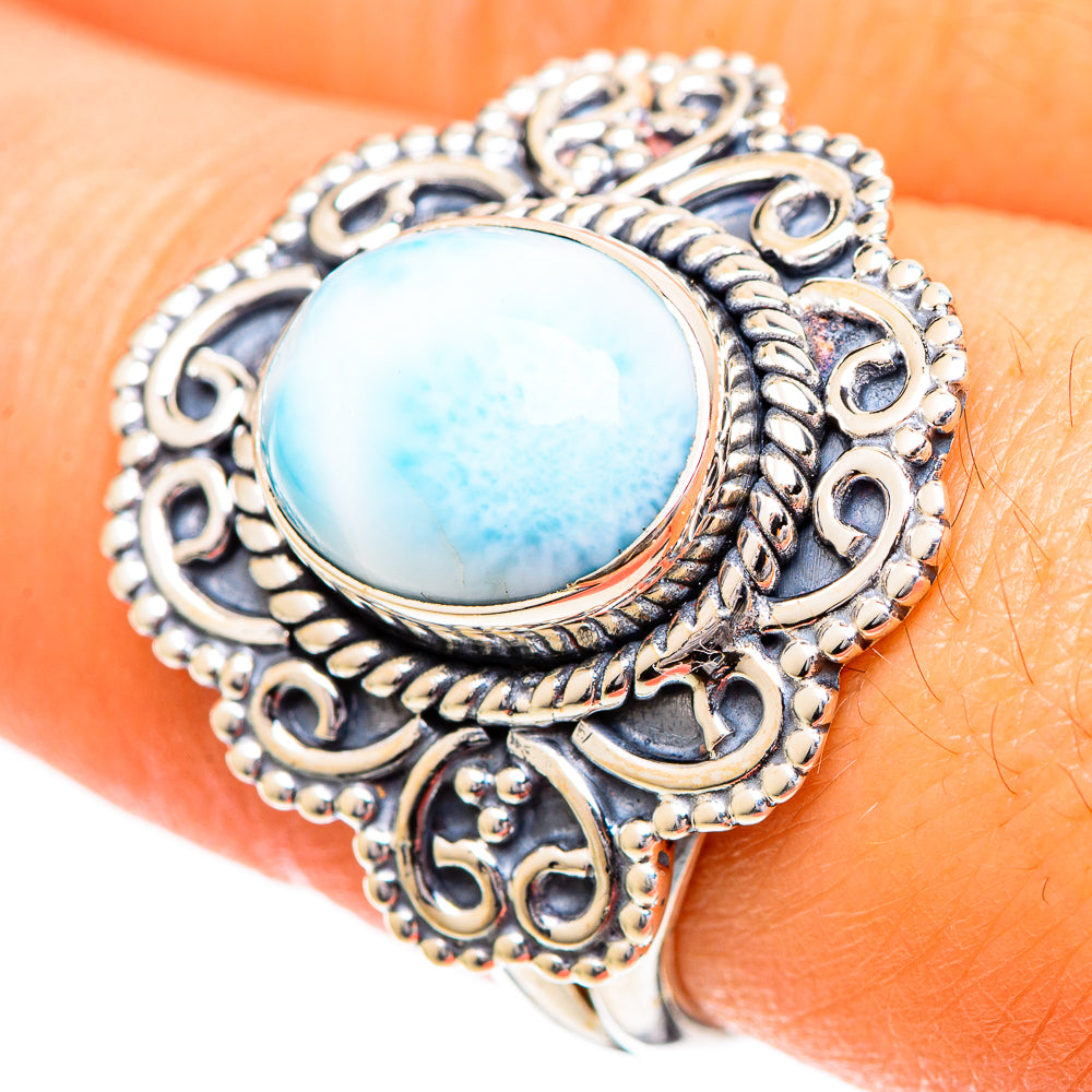 Larimar Rings handcrafted by Anasilvercos - RING108822