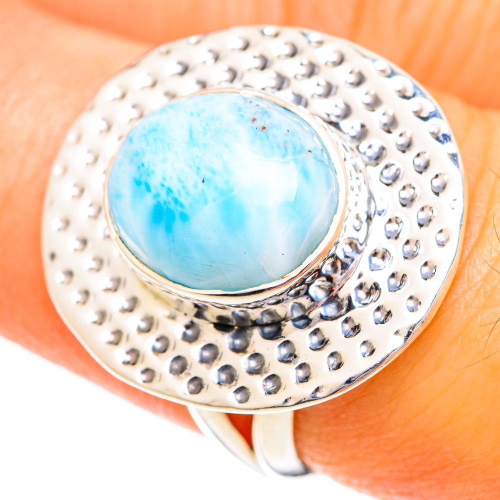 Larimar Rings handcrafted by Anasilvercos - RING108823