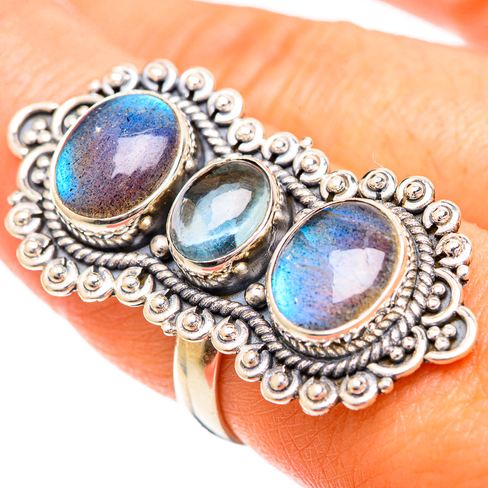 Labradorite Rings handcrafted by Anasilvercos - RING108825