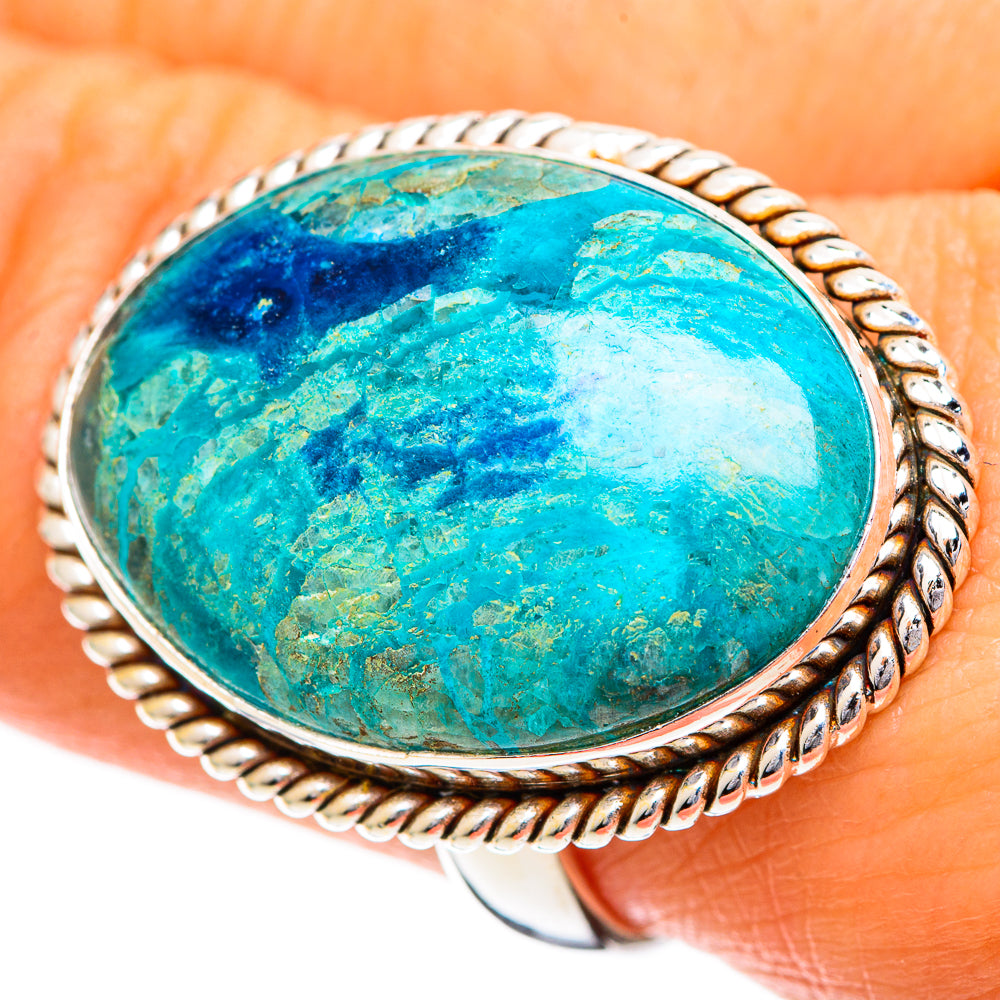 Chrysocolla Rings handcrafted by Anasilvercos - RING108827