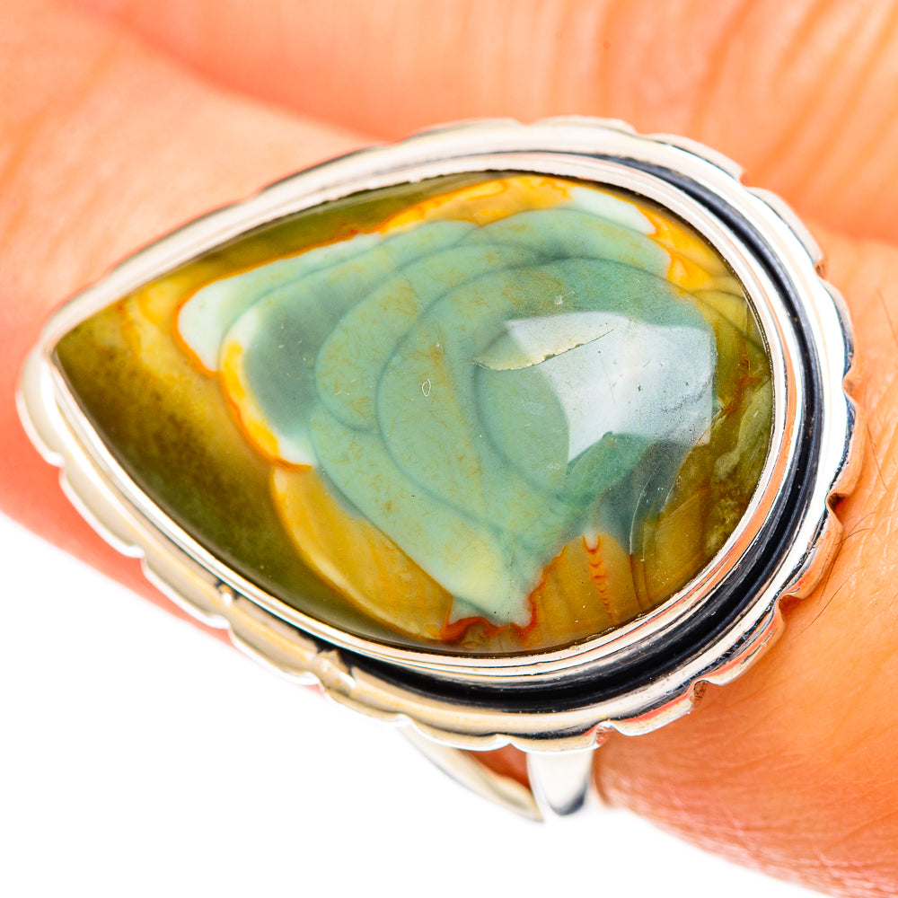 Polychrome Jasper Rings handcrafted by Anasilvercos - RING108837