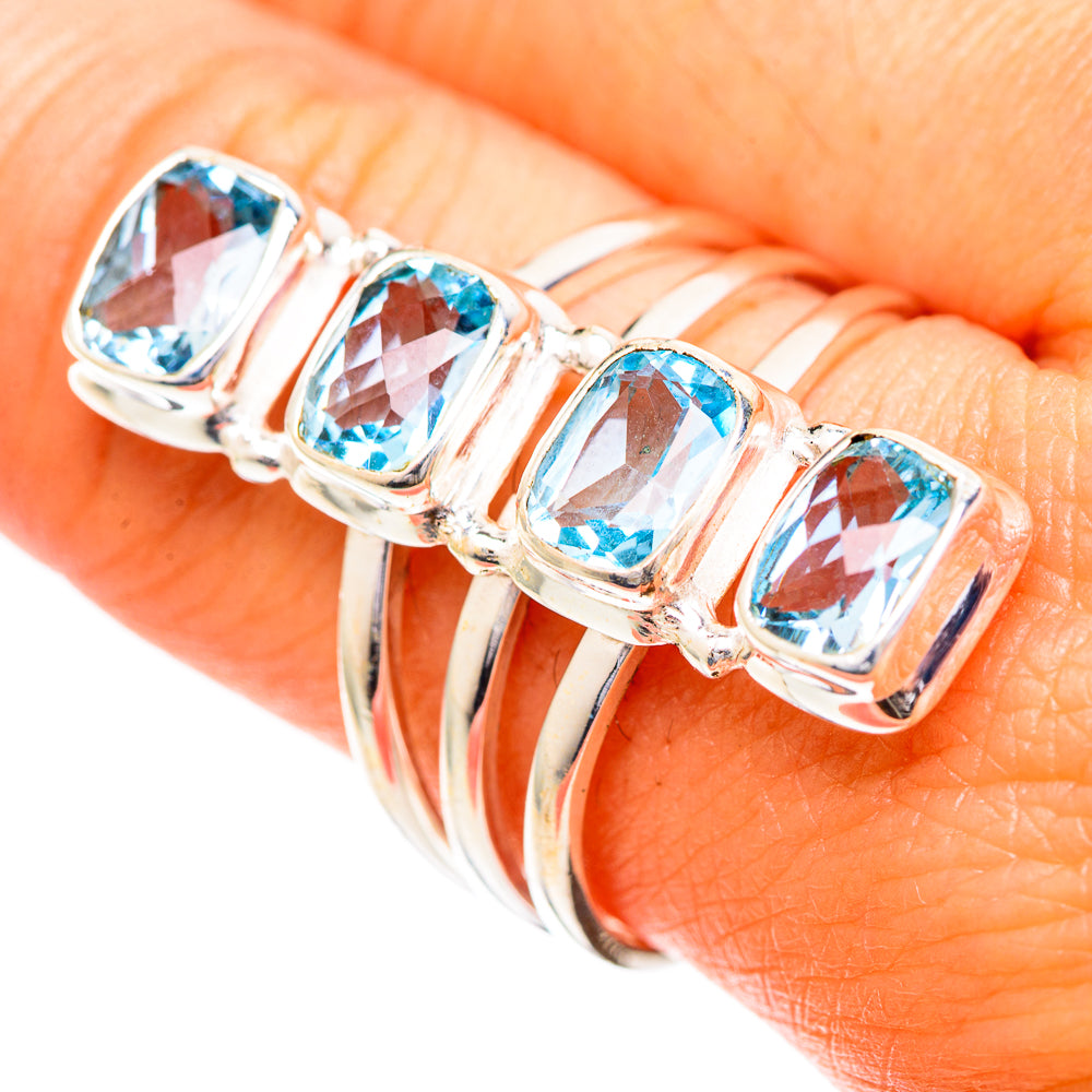 Blue Topaz Rings handcrafted by Anasilvercos - RING108863