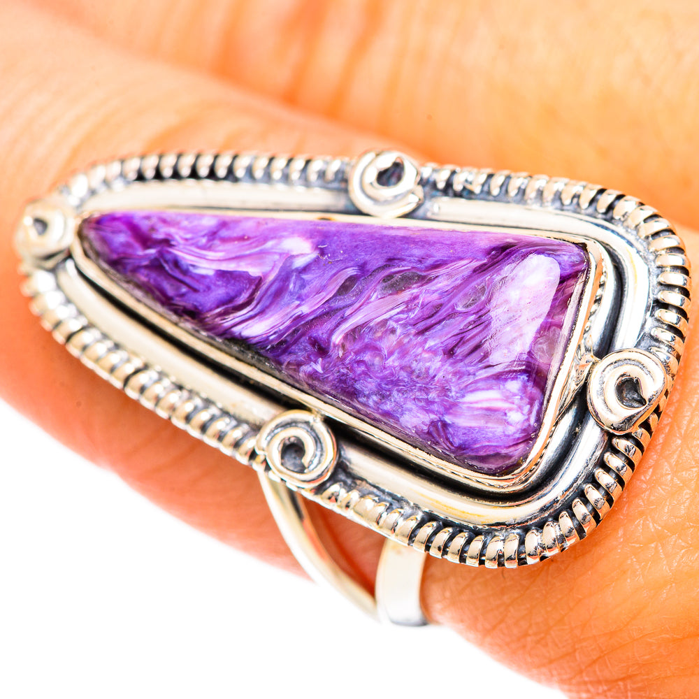 Charoite Rings handcrafted by Anasilvercos - RING108883