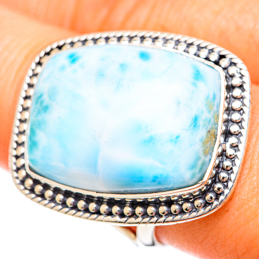 Larimar Rings handcrafted by Anasilvercos - RING108897
