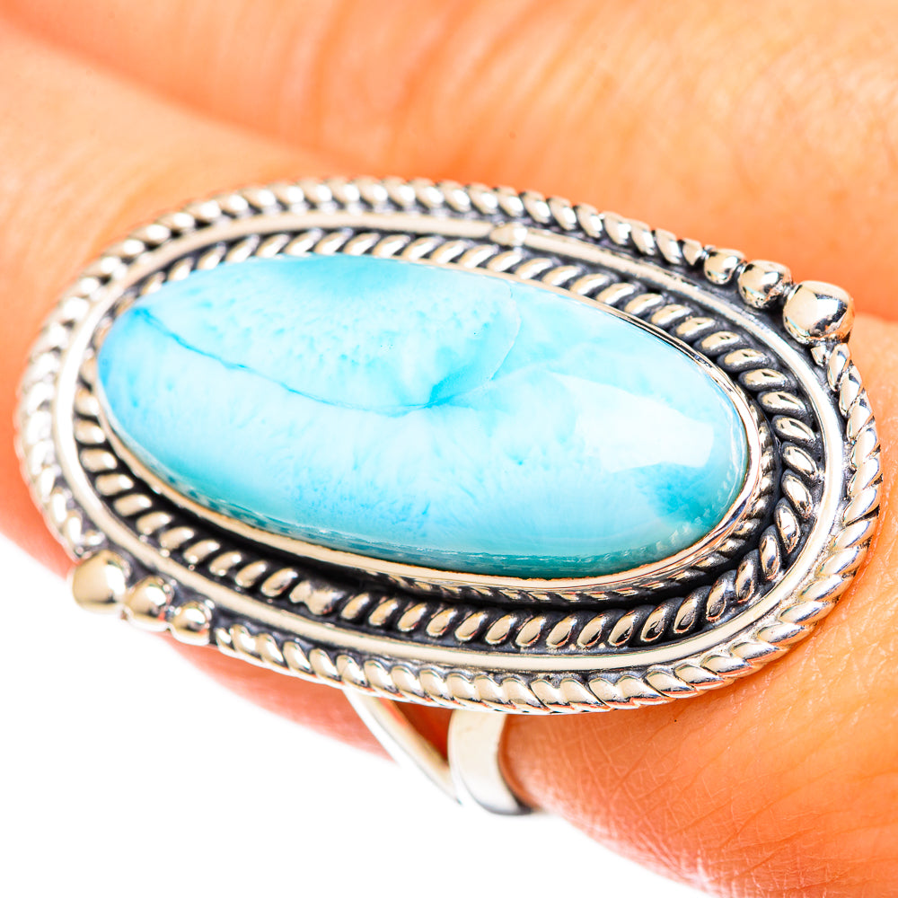 Larimar Rings handcrafted by Anasilvercos - RING108900