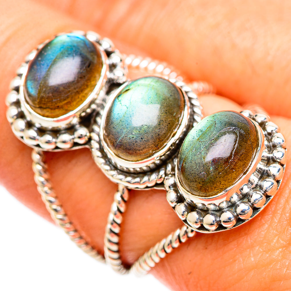 Labradorite Rings handcrafted by Anasilvercos - RING108905