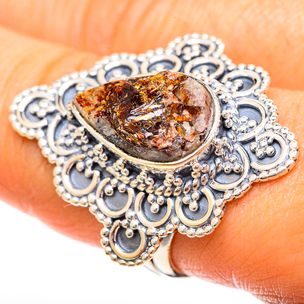 Astrophyllite Rings handcrafted by Anasilvercos - RING108915