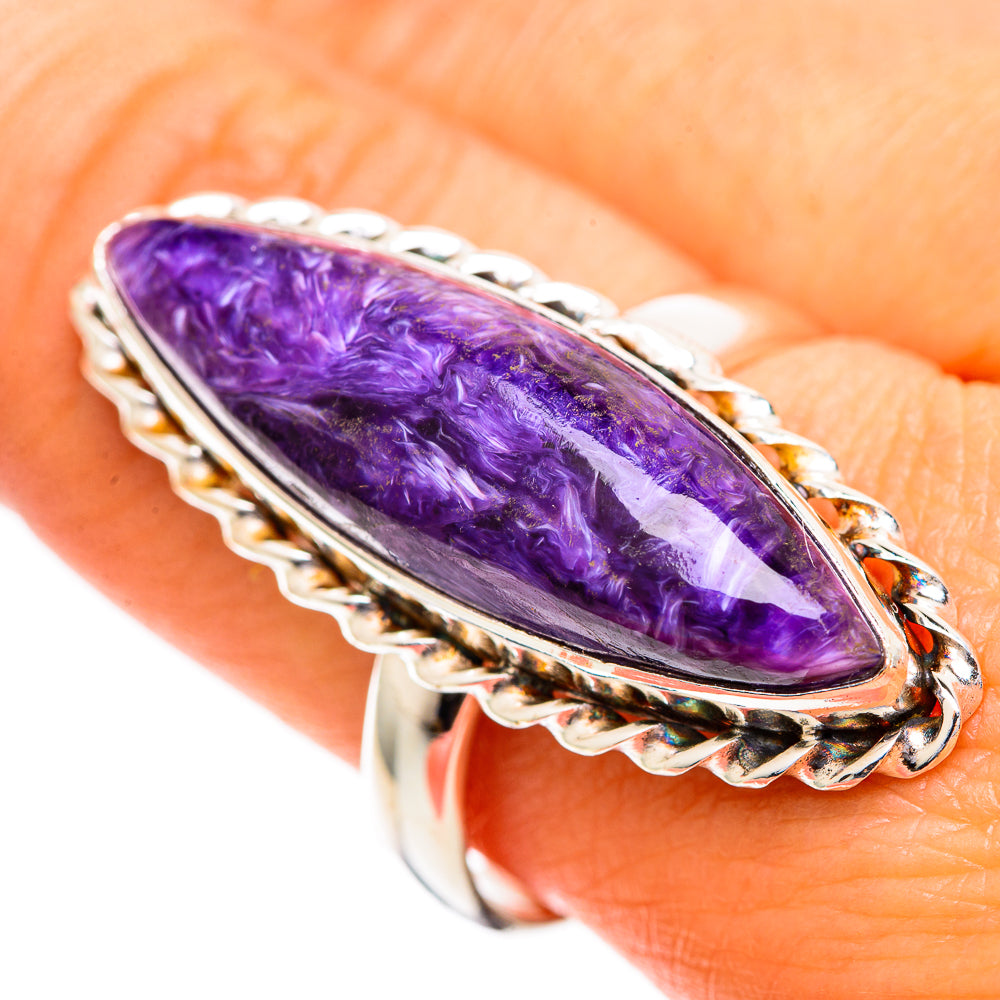 Charoite Rings handcrafted by Anasilvercos - RING108918