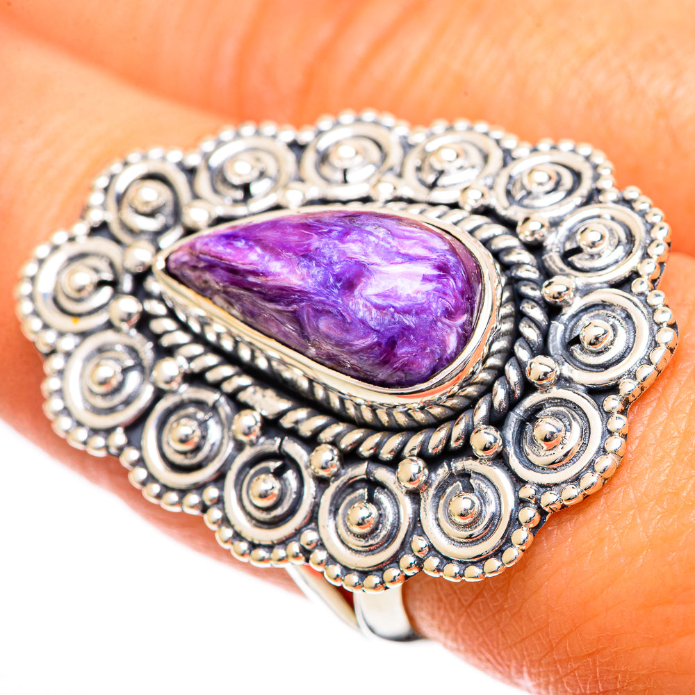 Charoite Rings handcrafted by Anasilvercos - RING108919