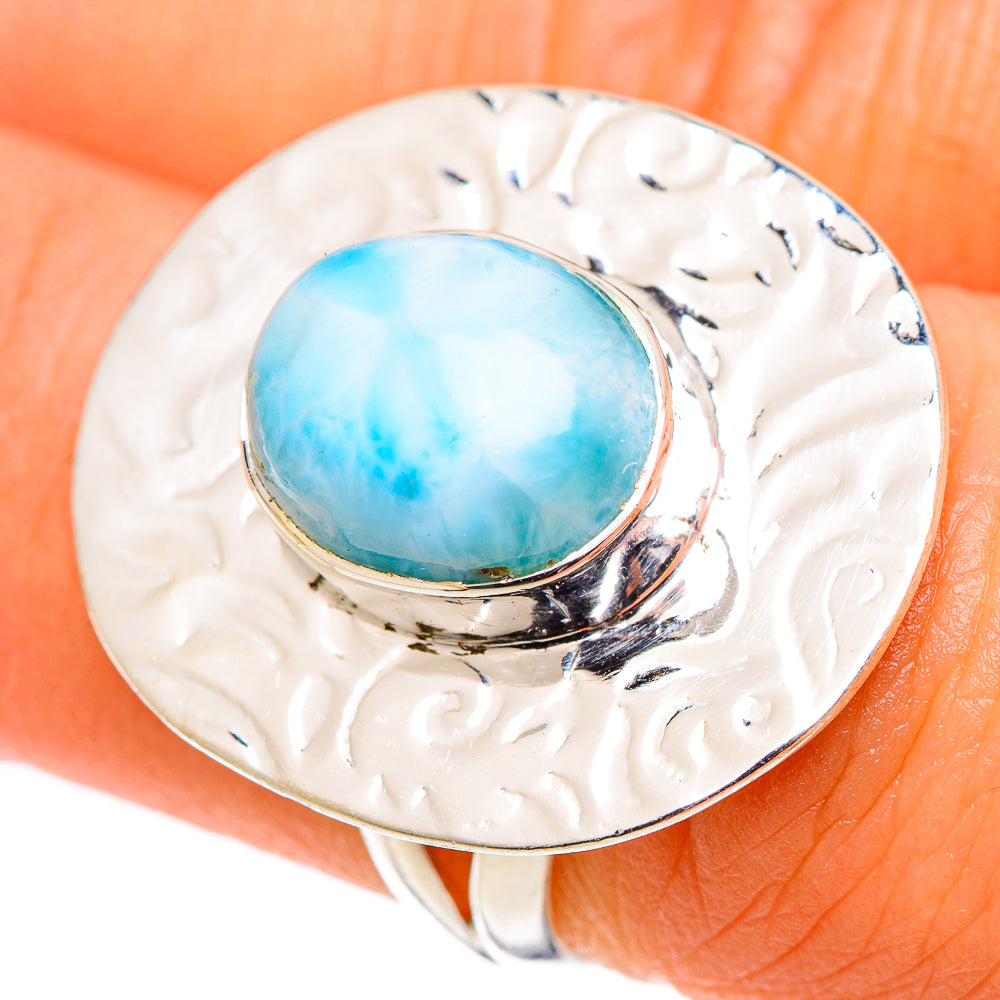 Larimar Rings handcrafted by Anasilvercos - RING108924