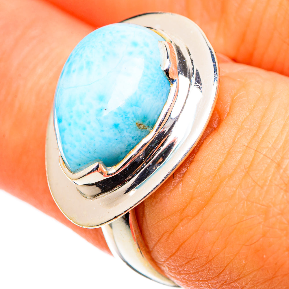 Larimar Rings handcrafted by Anasilvercos - RING108926