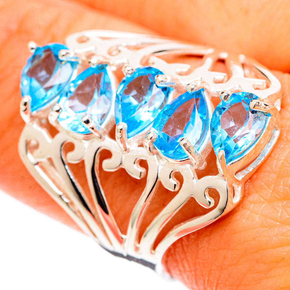 Blue Topaz Rings handcrafted by Anasilvercos - RING108931