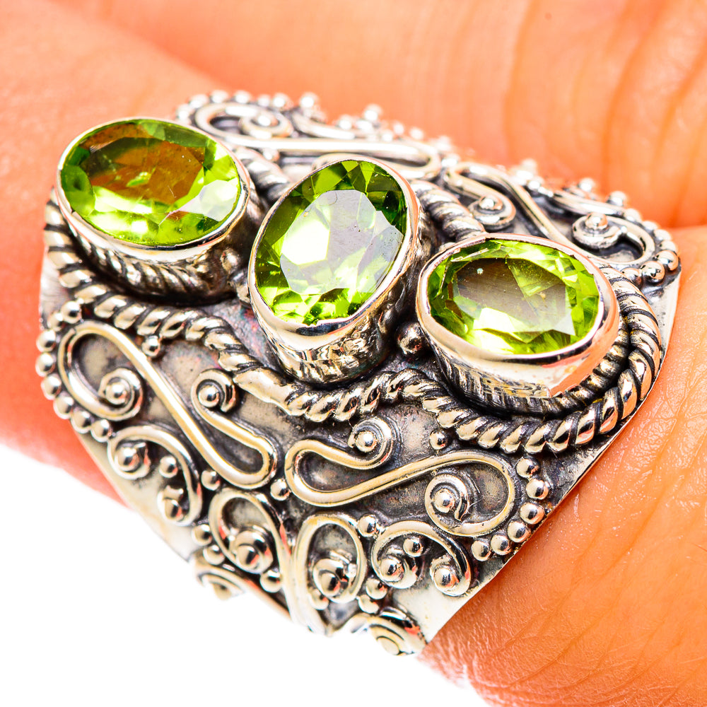 Peridot Rings handcrafted by Anasilvercos - RING108934