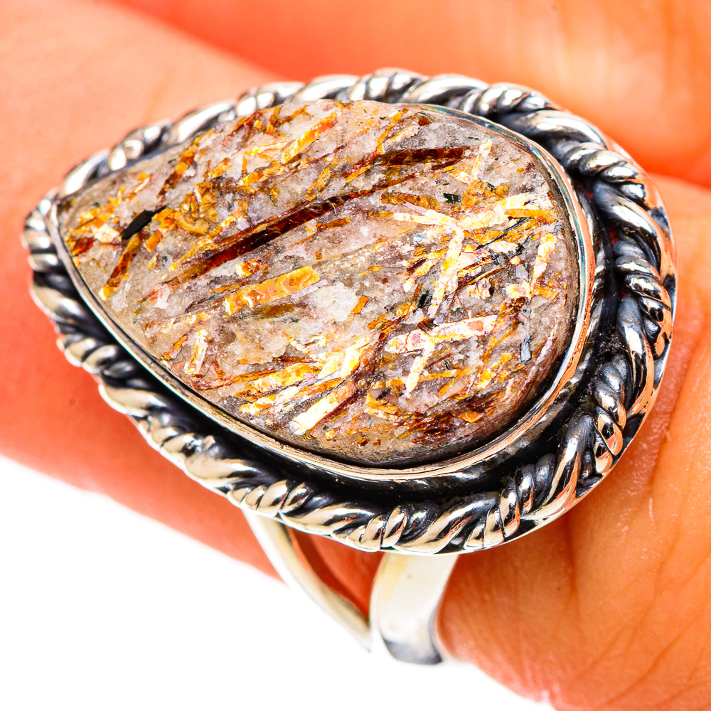 Astrophyllite Rings handcrafted by Anasilvercos - RING108935