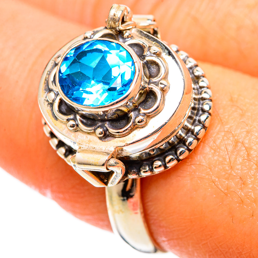 Blue Topaz Rings handcrafted by Anasilvercos - RING108957