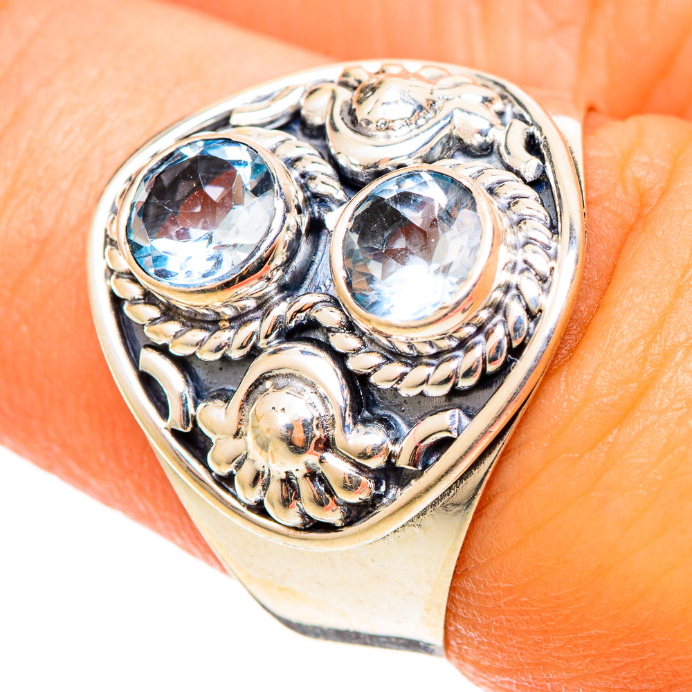 Blue Topaz Rings handcrafted by Anasilvercos - RING108958