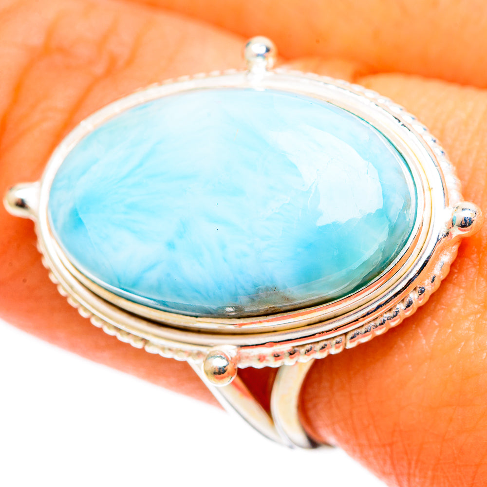 Larimar Rings handcrafted by Anasilvercos - RING108959