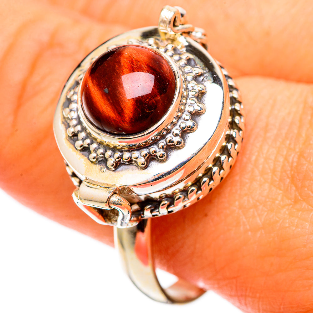 Red Tiger Eye Rings handcrafted by Anasilvercos - RING108968