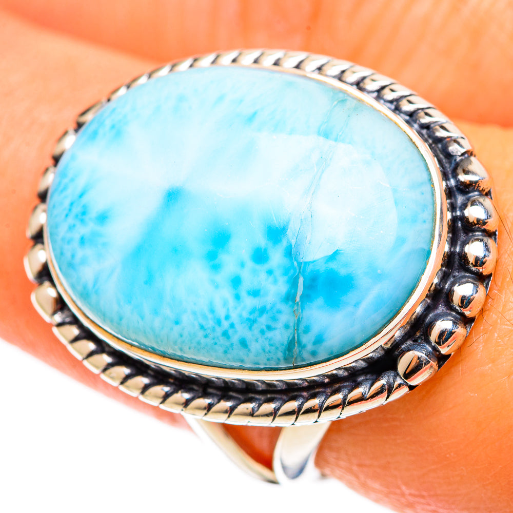 Larimar Rings handcrafted by Anasilvercos - RING108987