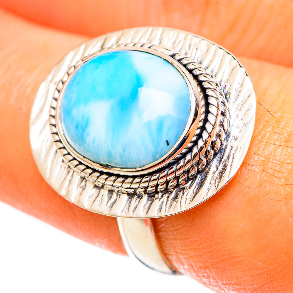 Larimar Rings handcrafted by Anasilvercos - RING108990