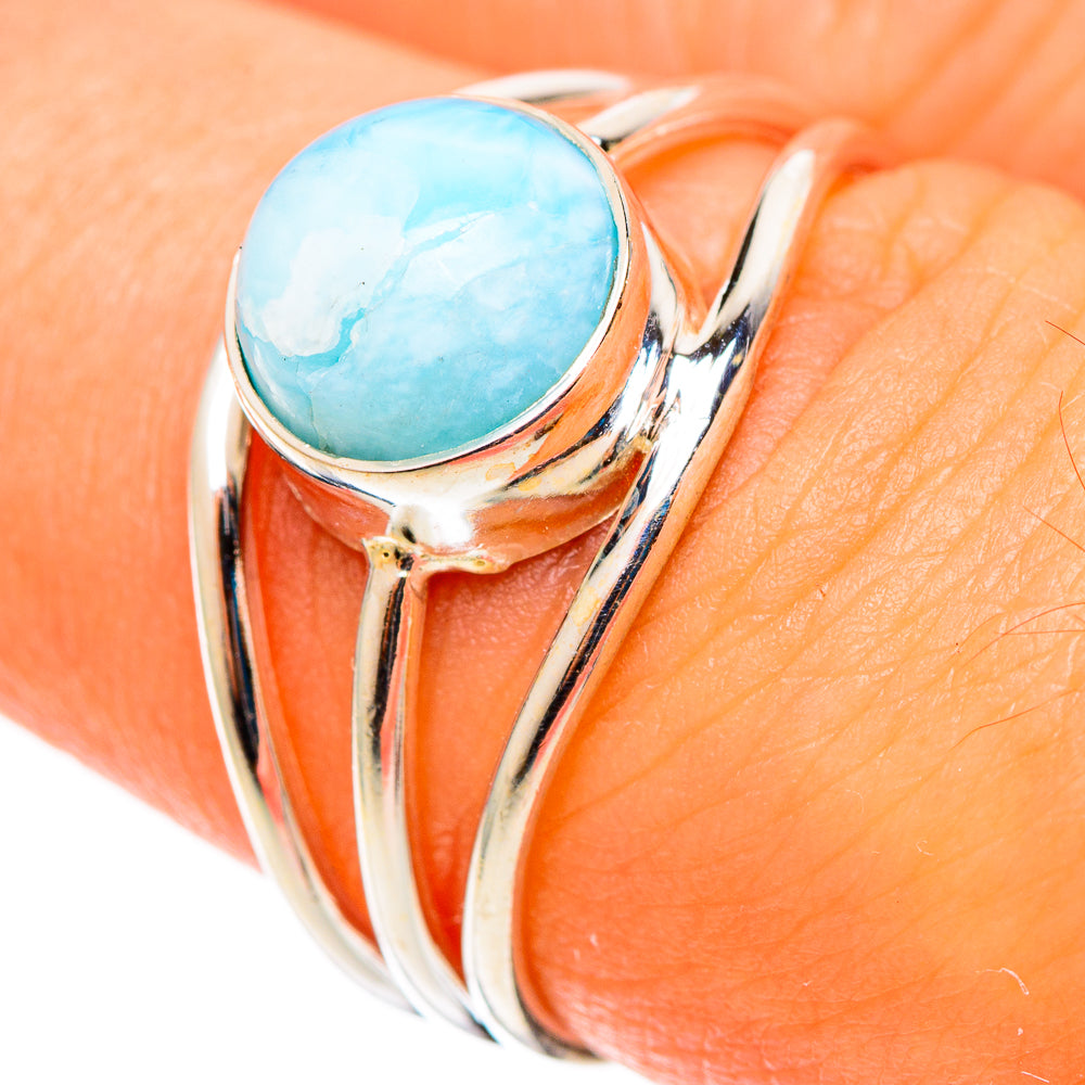 Larimar Rings handcrafted by Anasilvercos - RING108993