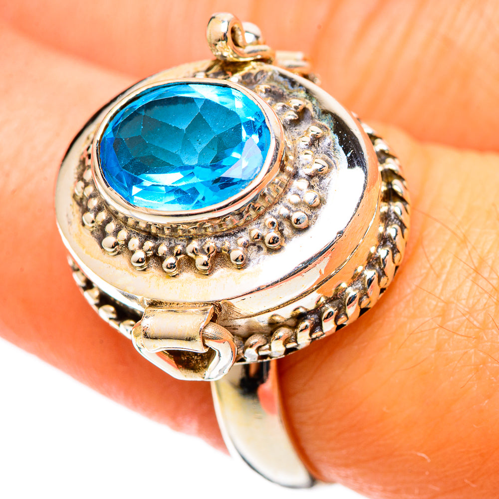 Blue Topaz Rings handcrafted by Anasilvercos - RING108994