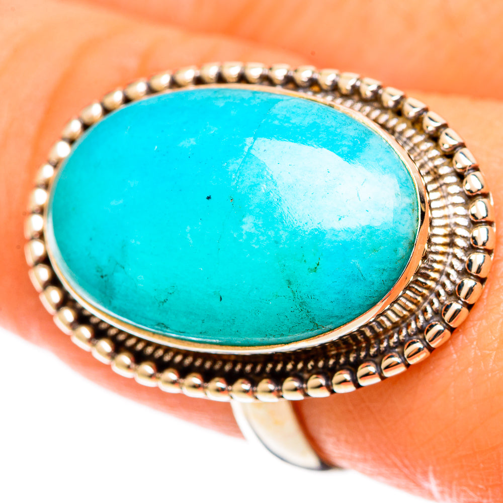 Peruvian Amazonite Rings handcrafted by Anasilvercos - RING109024