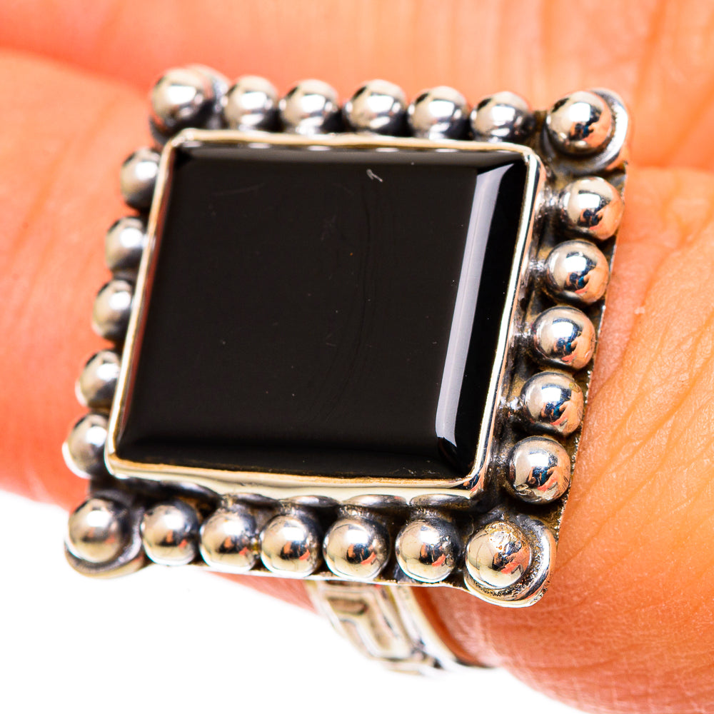Black Onyx Rings handcrafted by Anasilvercos - RING109038