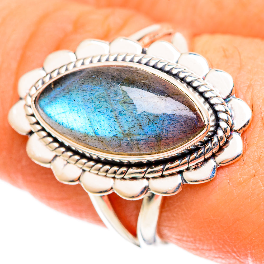 Labradorite Rings handcrafted by Anasilvercos - RING109050